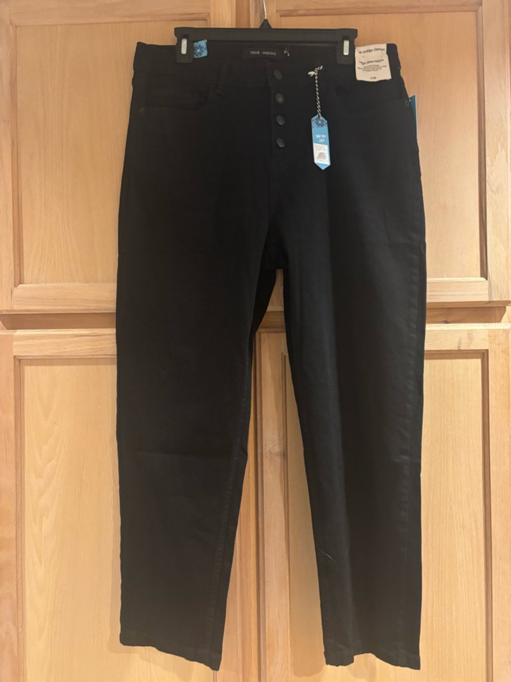 High-Rise Black Button-Fly Women’s Jeans